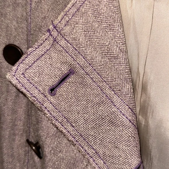 Silk Blazer Made in Italy size 44 Purple - Picture 7 of 7
